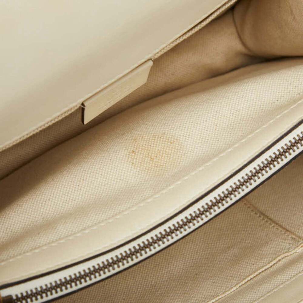 GUCCI Red Leather Bamboo Shoulder Bag - Picture 8 of 11